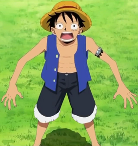 Luffy's outfit during the Sabaody Archipelago Arc.