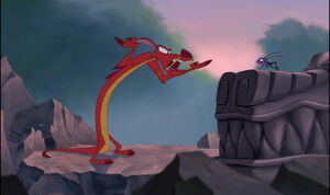 Cri-Kee with Mushu.