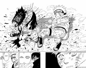 Naruto Manga Sasuke protects Naruto