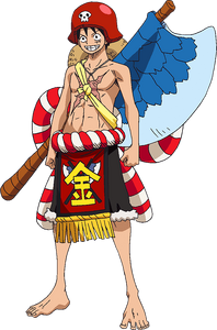 Luffy's first outfit in One Piece Film: Gold.