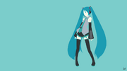 Hatsune miku vocaloid minimalist wallpaper by greenmapple17-d8fkh7s