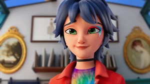 Marc smiling as Nathaniel says he will illustrate the comic book