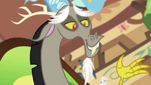 Discord in Fluttershy's home (S3E10)