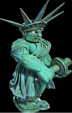 clay statue of liberty model