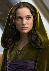 Padme wearing her delegation gown