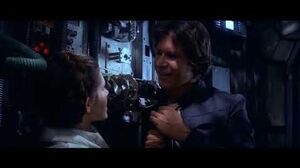 Star Wars Empire Strikes Back - Han And Leia Kiss (Movie Clip)