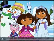 Dora The Explorer Dora Saves The Snow Princess Dora Boots Snow fairy and Snow Princess
