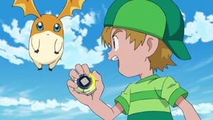 Takeru and Patamon (Ep. 61 Ready for Evolution)