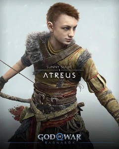 Atreus' character poster for the sequel, God of War Ragnarök.