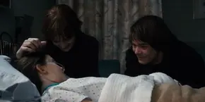 Joyce keeping herself together as Will expresses concern for his brother's injured hand.