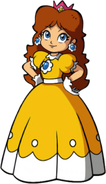 Here's Daisy with her long hair seen in her debut appearance in Super Mario Land and in Mario Party 3