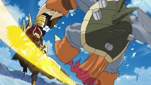 Ep. 60 Zudomon and Olegmon are in the battle.