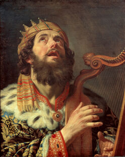 Gerard van Honthorst - King David Playing the Harp - Google Art Project