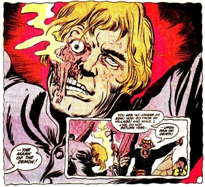 Jonah being branded with the Mark of the Demon by the Apache Tribe.