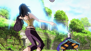 Nico Robin electrocuted by Enel