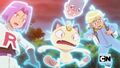 Clemont, James, Inkay and Meowth in Trouble