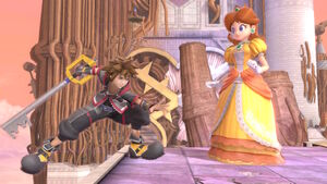 Daisy along with Sora in Super Smash Bros. Ultimate!