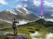 Kastor in a promotion image for the Arena of the Gods gamemode, for Age of Mythology: Retold.