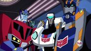 Optimus with Jazz and Sentinel (Decepticon Air)