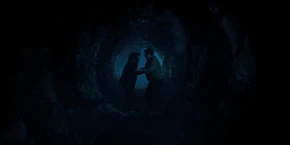 Joyce seeing Bob has followed her into the tunnel.