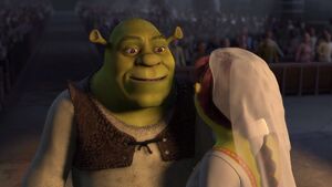 Shrek confess his feelings for Fiona after the battle of Lord Farquaad.