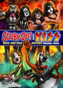 Scooby Shaggy and KISS on Scooby-Doo and Kiss rock and roll mystery DVD cover