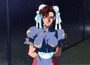 Chun-Li as she appears in Street Fighter II: The Animated Movie.