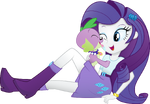 Rarity and spike by rainbownspeedash-d7gs889