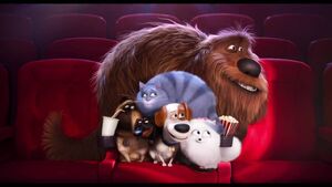 The Pets watching a movie in Cinemark commerical (2)