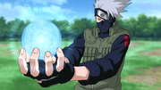 Kakashi Using Rasengan