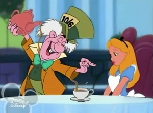 Alice and Mad Hatter in the House of Mouse