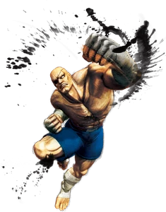 Super Street Fighter IV artwork of Sagat.