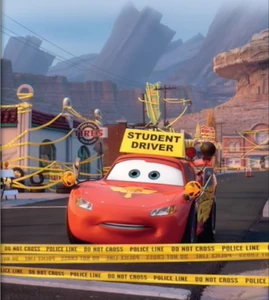 McQueen as a student driver