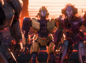 D-16 standing next to Bumblebee me as he runs away.