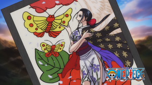 Nico Robin's eyecatcher in Wano (Hanafuda Card)