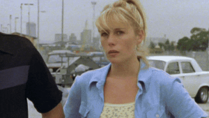 Stone looks emotional as he and Angie prepare to say goodbye to Church after he resigned from the unit.
