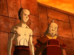 Zuko leaving after winning the challenge.