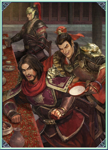 Dynasty Warriors Mobile portrait with Lu Meng and Sun Quan.