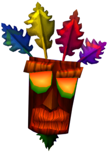 Aku Aku in Crash Bandicoot 3: Warped!, Crash Bandicoot: The Huge Adventure, and 'Crash Bandicoot 2: N-Tranced.