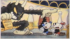 The Devil offing Cuphead and Mugman a hint of "mercy".