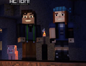 Male Jesse, Petra, and Reuben observing Endercon