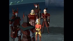 Zuko finally seeing the Avatar in chains... for a while.
