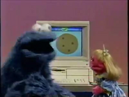 Cookie Monster, Prairie Dawn and the Computer.