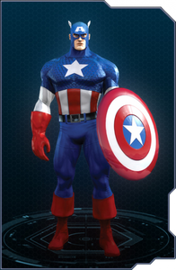 Captain America in Marvel Heroes.