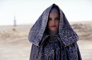 Padme with her Tatooine cloak on