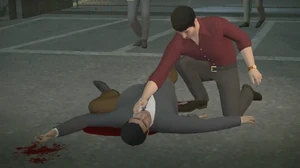 Dominic feels Aldo's pulse.