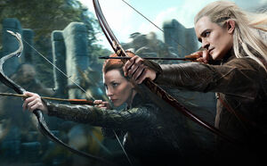 Evangeline Lilly as Tauriel and Legolas