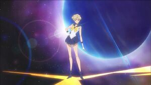 Sailor Uranus pose from Sailor Moon Crystal.