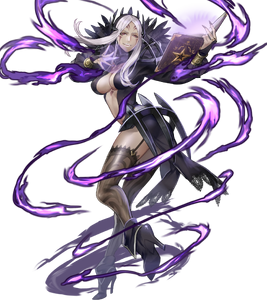 Aversa's portrait when executing a Special attack in Fire Emblem Heroes.