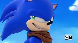 Another Sonic's heroic grin